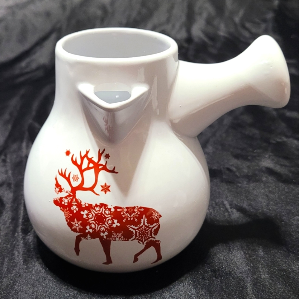 Scandinavian Hot Chocolate Pot~Modern Gourmet Foods~Cocoa Pitcher~Reindeer